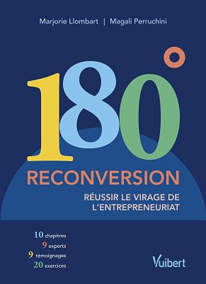 Livre Amazon sur l'entrepreneuriat - 180° reconversion, réussir le virage de l'Entrepreneuriat